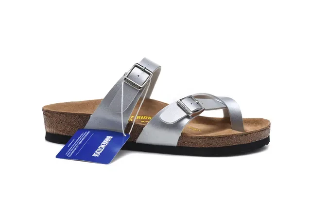 Birkenstock Arizona Metallic Silver Casual Sandals 2