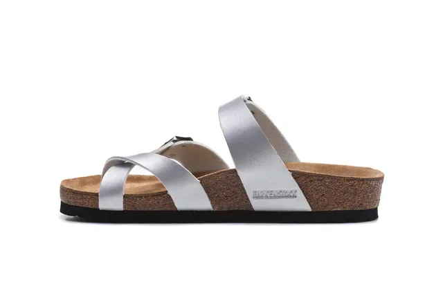 Birkenstock Arizona Metallic Silver Casual Sandals 4
