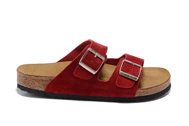 Birkenstock Arizona Red Suede Casual Sandals 3