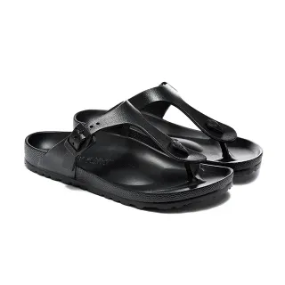 Birkenstock Mayari काला T-Strap Thong समायोज्य बकल्ट पट्टियाँ चप्पल