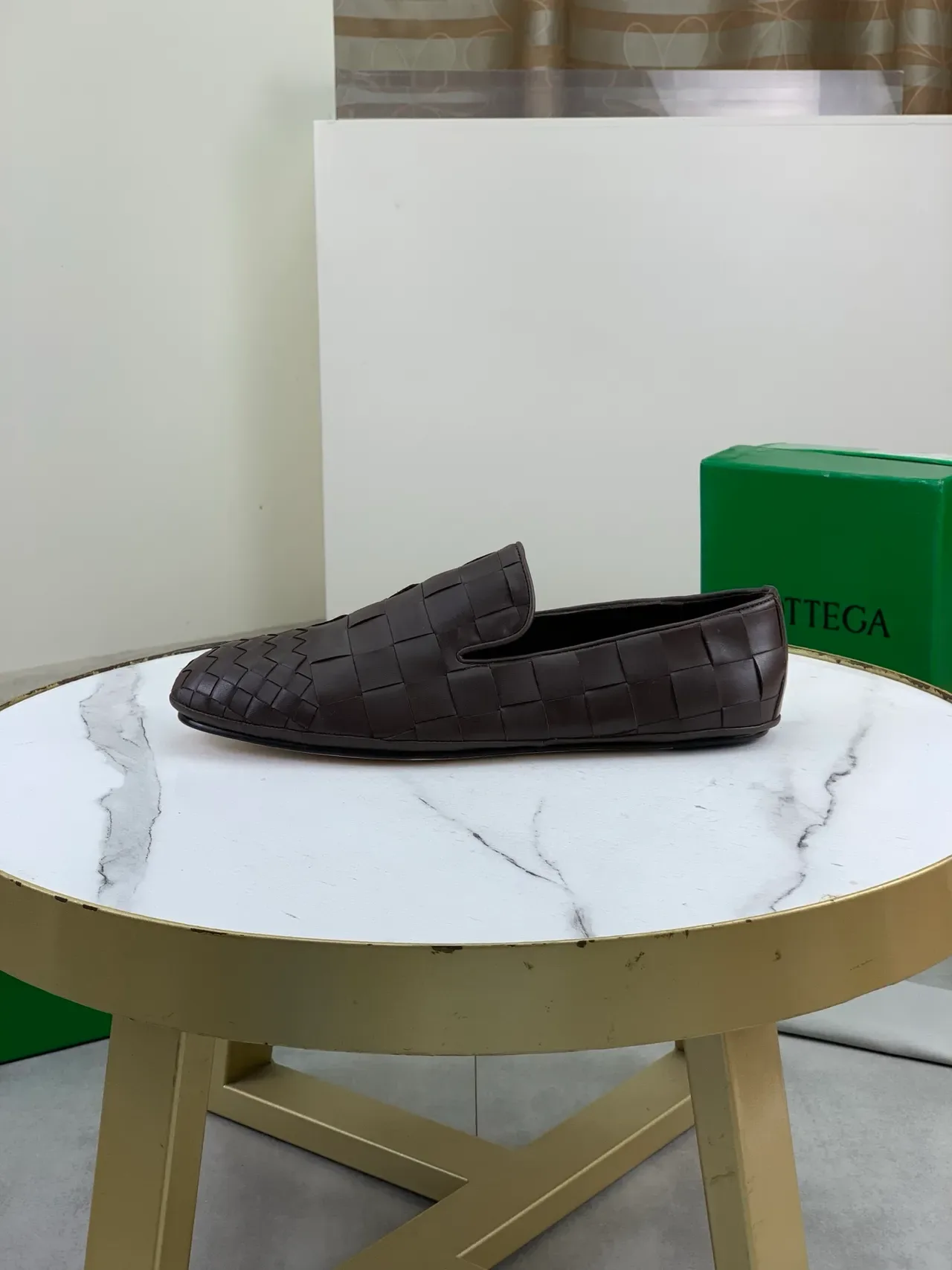 Bottega Veneta Andiamo Marrón Negro Intrecciato Cuero Trenzado Mocasín Slip-On 6