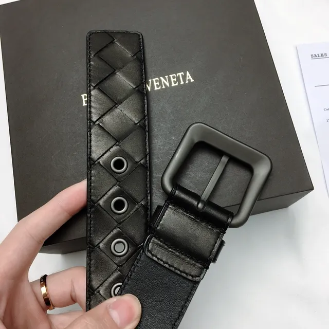 Bottega Veneta Cassette Preto Intrecciato Cinto de couro 6