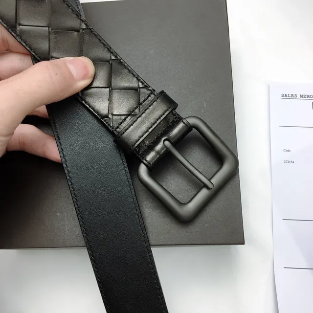 Bottega Veneta Cassette Preto Intrecciato Cinto de couro 8