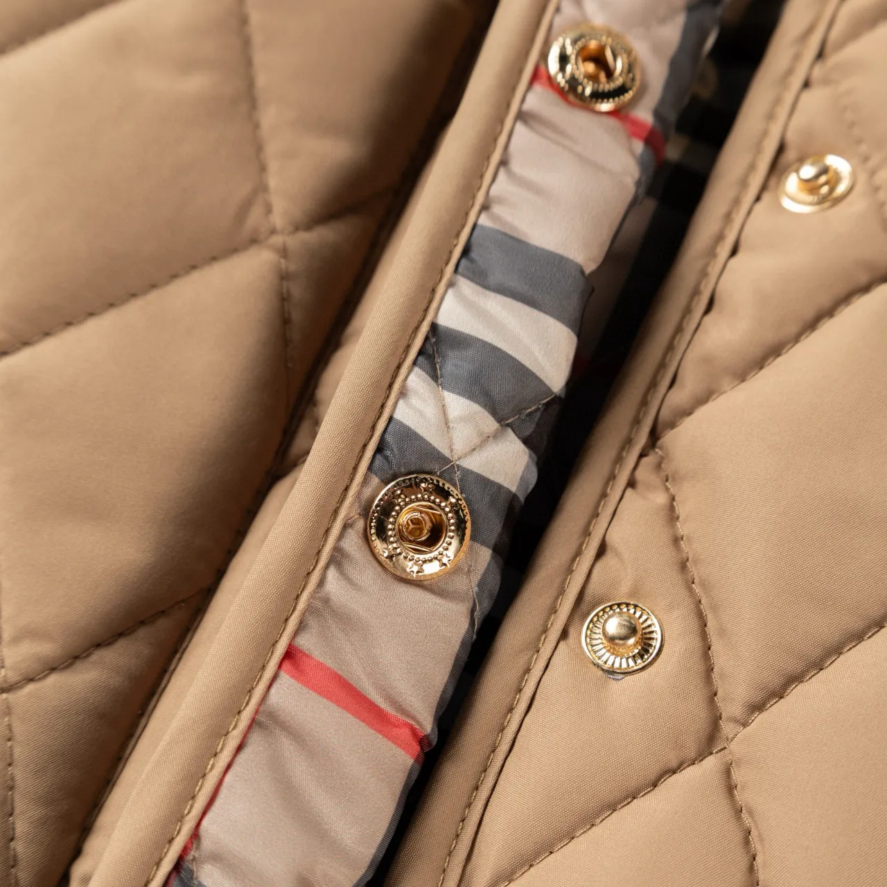 Burberry بيج أسود مبطن ماس كوردروي كولار جاكيت 6