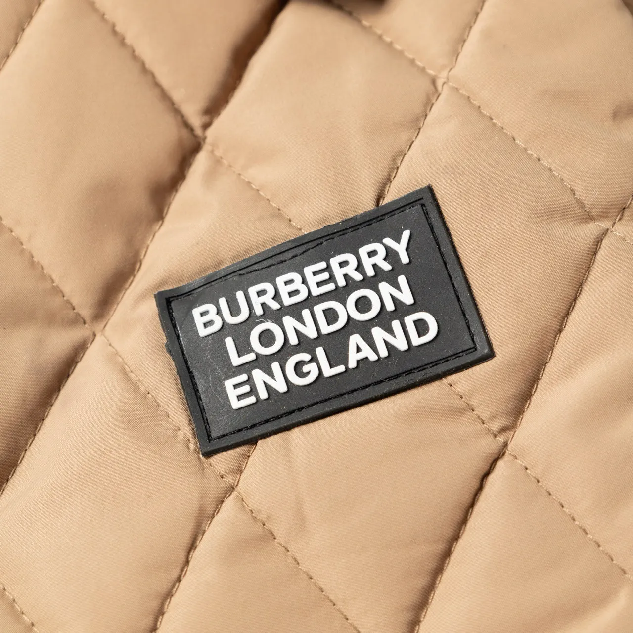 Burberry بيج أسود مبطن ماس كوردروي كولار جاكيت 7