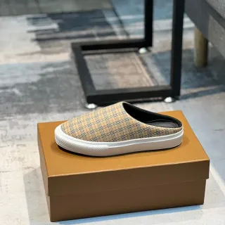 Burberry Check Mule Slip-On Casual Shoes