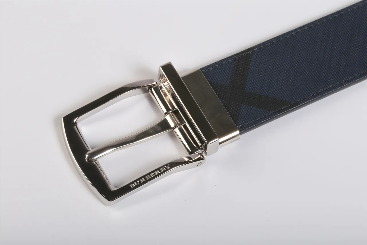 Burberry Knight Reversible Check Leather Belt 3