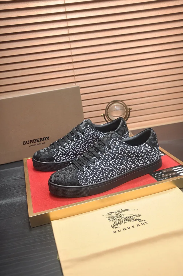 Burberry Monogram-Print Low-Top Lifestyle Sneakers 4
