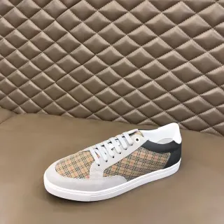 Burberry Plaid-Panelled Suede Lifestyle Sneaker