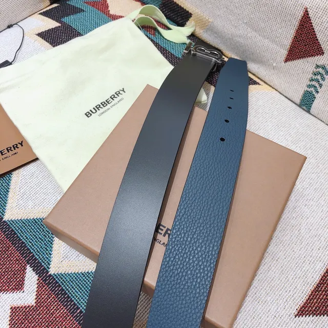Burberry TB Belt Black Smooth Leather Belt 3