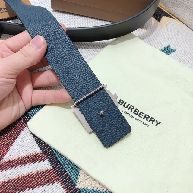 Burberry TB Belt Black Smooth Leather Belt 5
