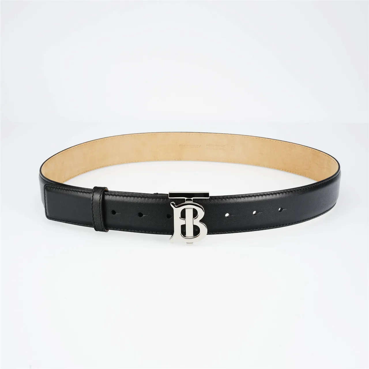 Burberry TB Monogram Belt Ceinture Noir Cuir 9
