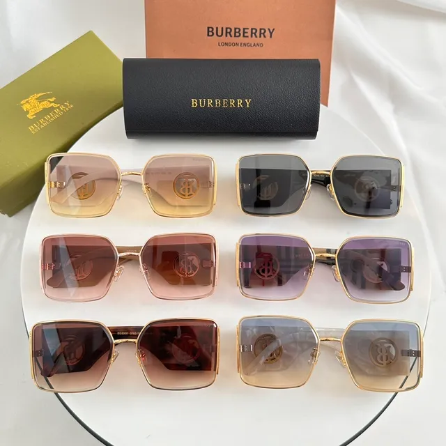 Burberry TB Monogram Ribbed Acetate Sunglasses 3