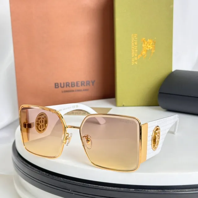 Burberry TB Monogram Ribbed Acetate Sunglasses 5