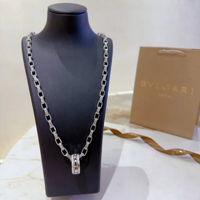 Bvlgari B.zero1 Pavé Diamond Link हार 8