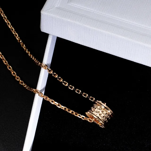 Bvlgari B.zero1 Rock Gold-Tone and Black Enamel Necklace 3