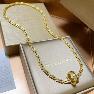 Bvlgari B.zero1 Roma Pavé Yellow Gold हार