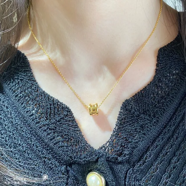 Bvlgari B.zero1 层叠戒指吊坠项链 7