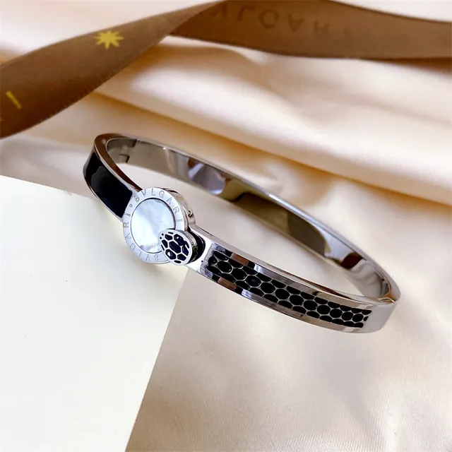 Bvlgari Gold Black Rigid Bangle Honeycomb Enamel Inlay Bracelet 2