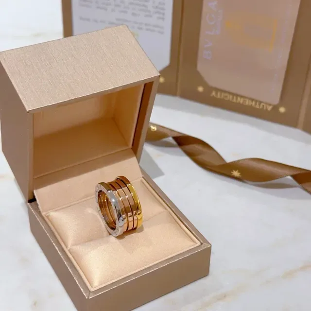 Bvlgari Bague Or Argent Empilable Multi-Bande Conception Rotative 6