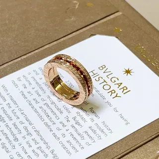 Bvlgari خاتم ذهبي فضي ثلاثي النطاق باڤيه سيت