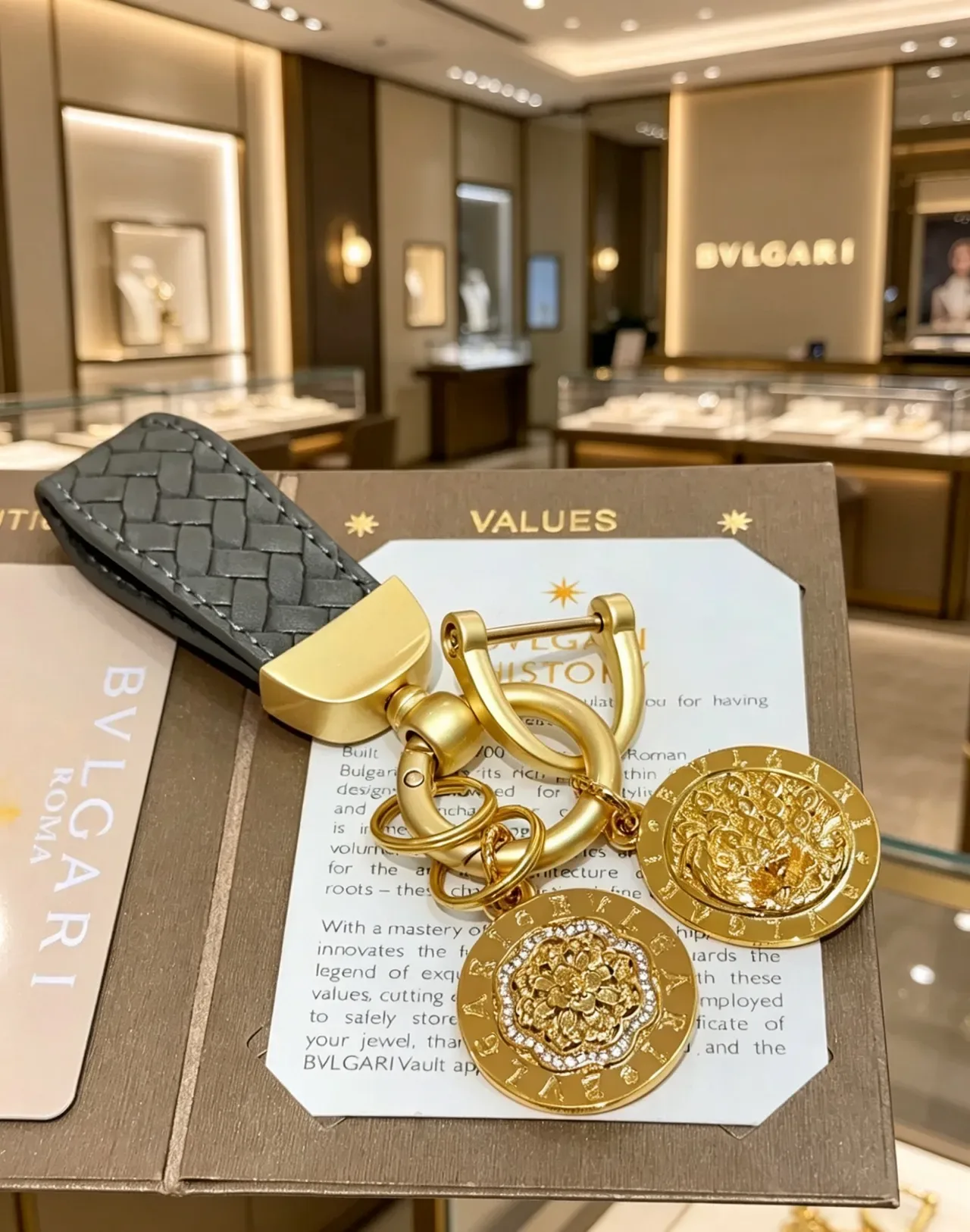 Bvlgari Monete 黑金 编织皮革表带 金属五金 珠宝 2