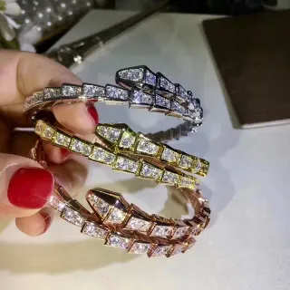 Bvlgari Serpenti Pavé-Set Coiled Snake Bracelet