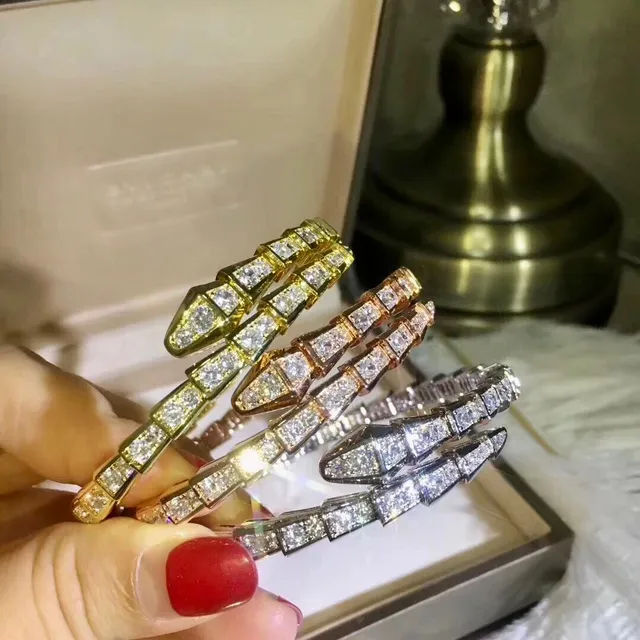 Bvlgari Serpenti Pavé-Set Coiled Snake Bracelet 6