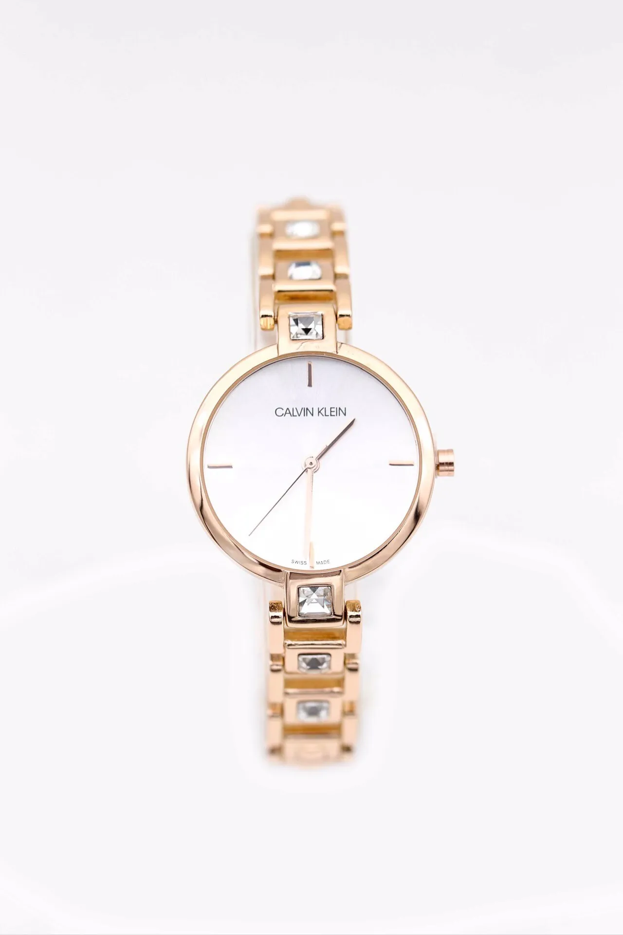 Calvin Klein Oro Plata Rosa Metal Rayos de sol Esfera Cuarzo Reloj 2