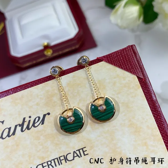 Cartier Amulette de Cartier Gold-Tone Chain-Drop Earrings 2