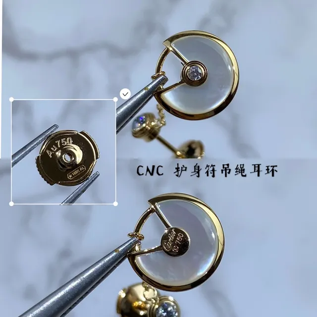 Cartier Amulette de Cartier Gold-Tone Chain-Drop Earrings 5
