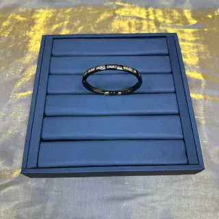 Cartier Juste un Clou Blackened Metal Channel-Set Stone Bracelet