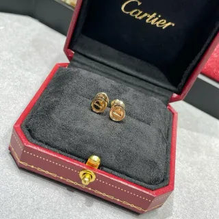 Cartier Juste un Clou গোল্ড টোন গোলাকার স্টাড ইয়ারিংস