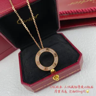 Cartier Juste un Clou খোলা বৃত্ত Pavé হার