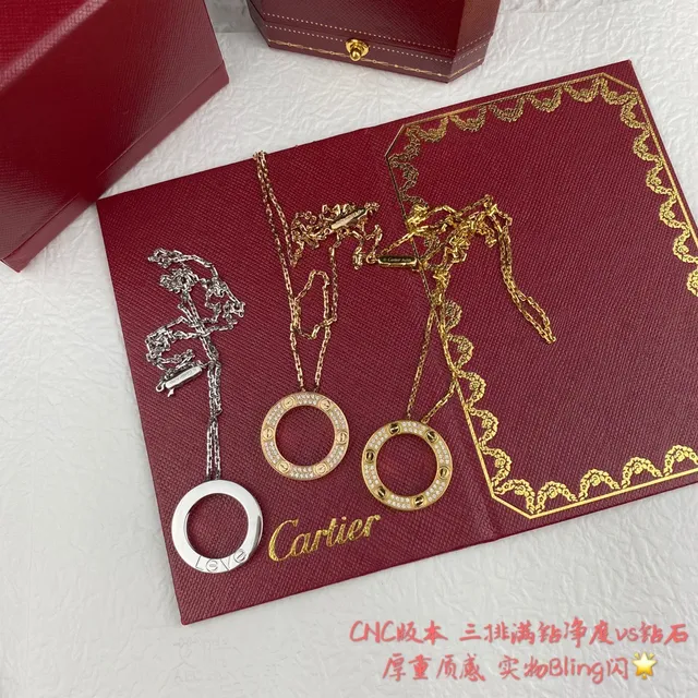Cartier Juste un Clou 开放圆圈 Pavé 项链 5