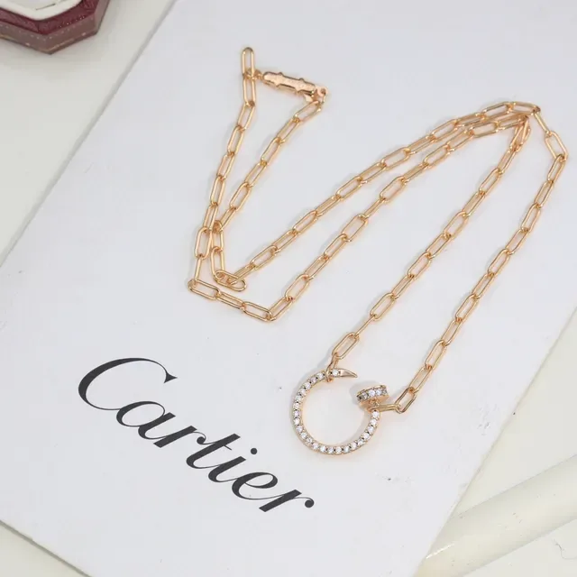 Collier Cartier Juste un Clou Pavé Diamants Or Rose 4