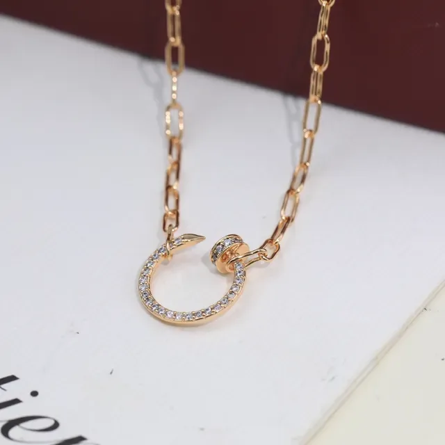 Collier Cartier Juste un Clou Pavé Diamants Or Rose 9