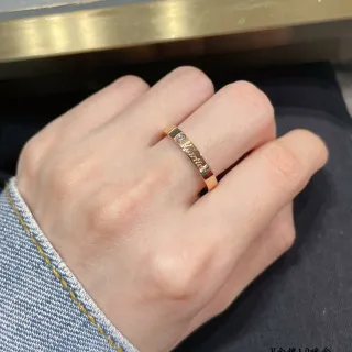Cartier Juste un Clou গোলাপী সোনার একক পাথরের আংটি