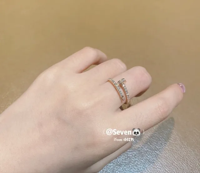 Cartier Juste un Clou Bague Fine Pavé Diamant 8