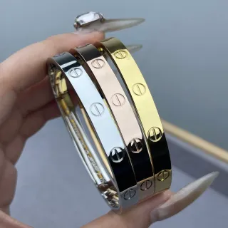Cartier Love سوار ذهبي أسود صلب نمط مسمار
