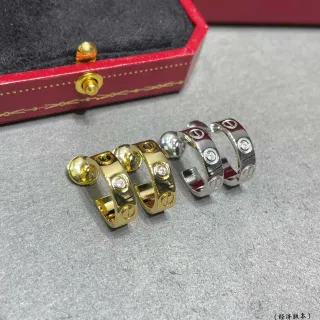 Cartier Love ذهب فضة مشبكة حلقة براغي موضوع أقراط