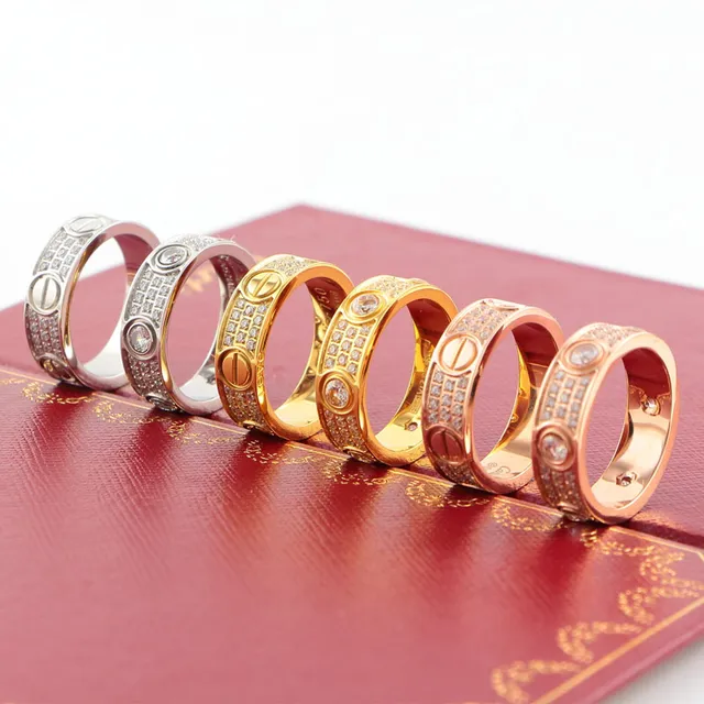 Cartier Love Ring Wide-Band Pavé Screw Motif Ring 2