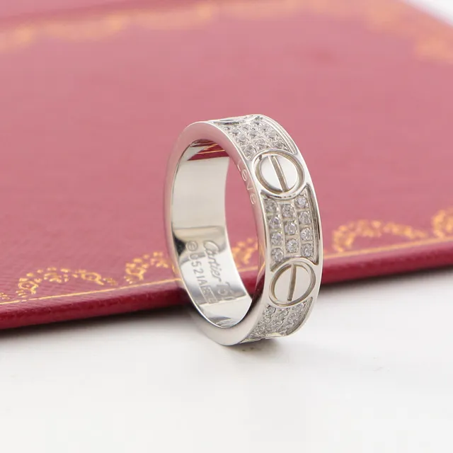 Cartier Love Ring Wide-Band Pavé Screw Motif Ring 3