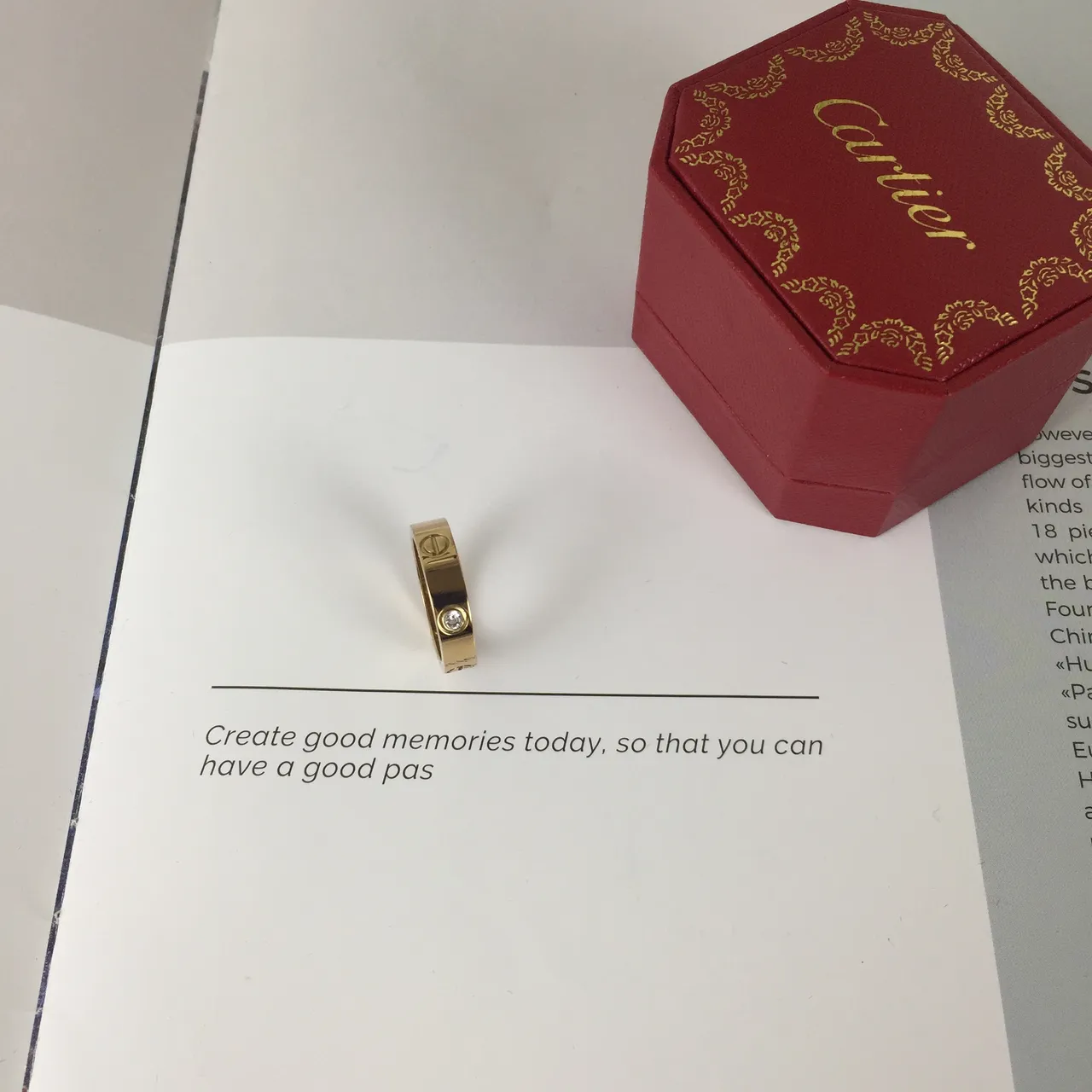 Cartier Love Ring Yellow Gold Single Diamond Ring 2