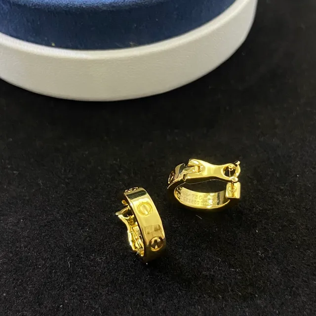 Cartier Love Triple-Band Screw Motif Hoop Earrings 3