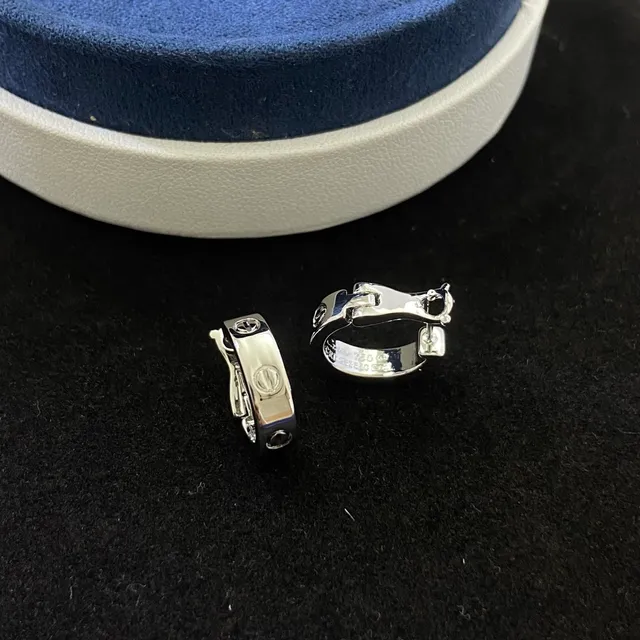 Cartier Love Triple-Band Screw Motif Hoop Earrings 4