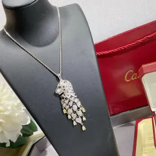 Cartier Panthère Panther Head Pendant Necklace