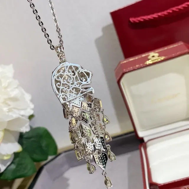 Cartier Panthère Panther Head Pendant Necklace 3