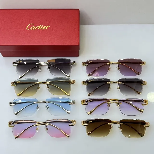 Cartier Panthère Rimless Gradient Brown Sunglasses 2