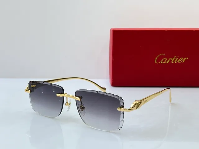 Cartier Panthère Rimless Gradient Brown Sunglasses 3